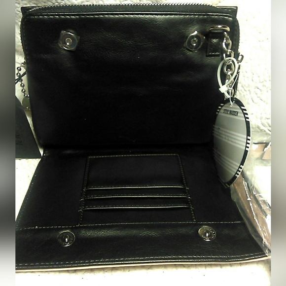 BNWT MULTI 3 CROSSBODY BAG BY STEVE MADDEN BONE W/ BLACK TRIPLE INTERIOR LOOK!! - Picture 9 of 12